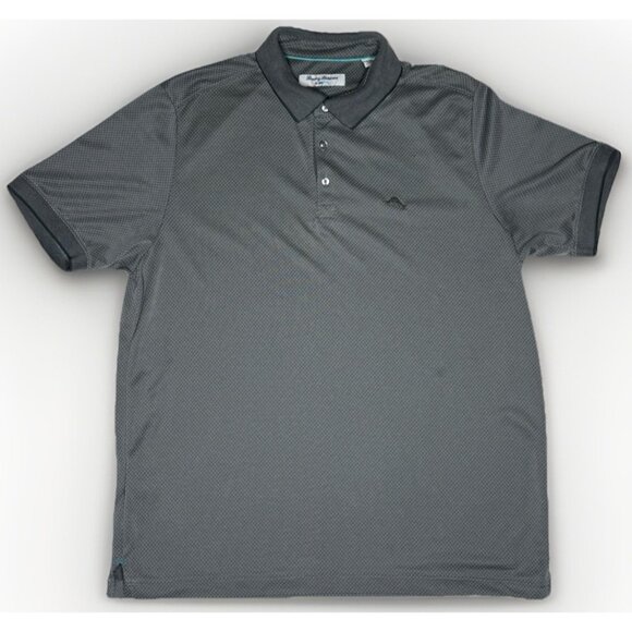 Tommy Bahama Island Zone Mens Large Polo Shirt‎ Gray Casual Golf Embroidered - Picture 1 of 5